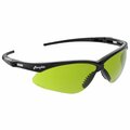 Mcr Safety Glasses, Memphis MP1 Black Frame, GreenFilter 2.0, 12PK MP1120